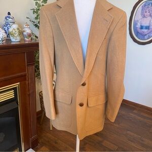 Vintage 100% Camel Hair Blazer – Old Money Prep, Made in USA (Men’s M)